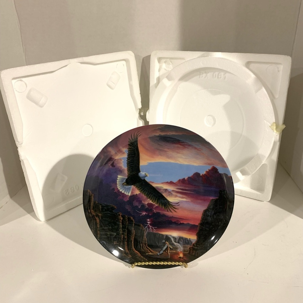 Eagle Dance Plate By Lane Kendrick Vision Quest 1993 Crestley Collection 8”
